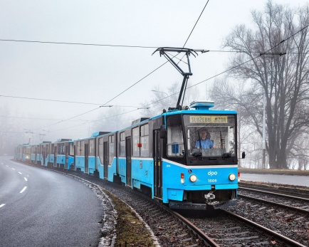 V�z KT8D5R.N1 ev. �. 1505 t�hne rozebran� v�z ev. �. 1508 do are�lu martinovsk�ch d�len, jako kryc� v�z slou�� v�z ev. �. 1503 | 17. ledna 2026 | Marek Manti�